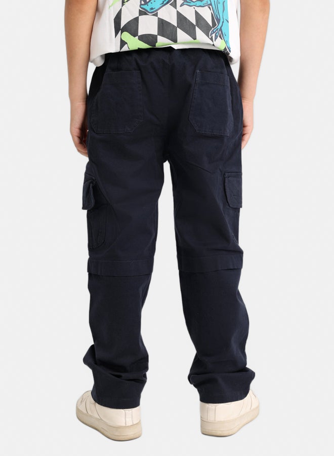 playmore Unisex Kids Gabardine Pants – Navy - Image 2