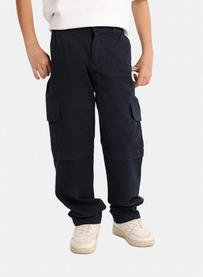 playmore Unisex Kids Gabardine Pants – Navy - Image 1