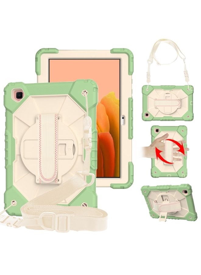 HuHa - Case Cover For Samsung Galaxy Tab A7 T500 / T505 Contrast Color Robot Shockproof Silicon + PC Protective Case with Holder & Shoulder Strap Matcha Green - Image 1