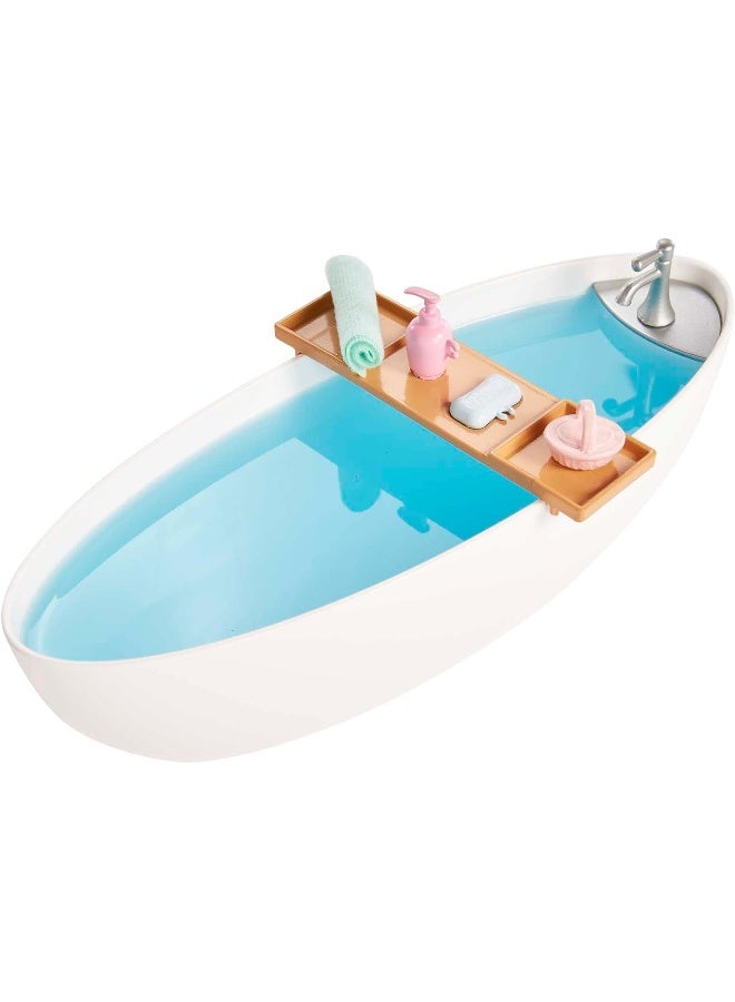 Barbie Doll & Bathtub Playset, Blonde, Confetti Soap & Accessories - Image 4