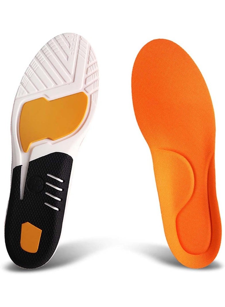 DUNISO Sports Insoles, PU Anti-Slip Shock Absorbing Sports Insoles, Arch Support Sport Insoles，Comfortable, Breathable, Cuttable，for Basketball, Badminton, Military Training, Running, Hiking ,L,41-45 - Image 1