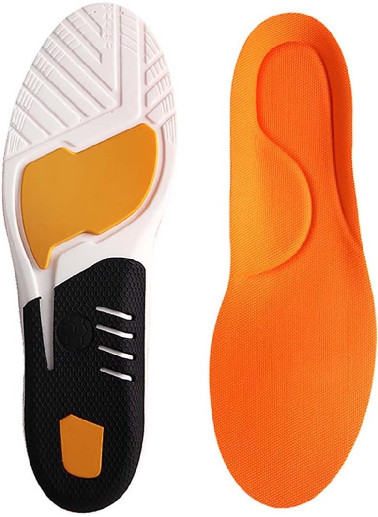 DUNISO Sports Insoles, PU Anti-Slip Shock Absorbing Sports Insoles, Arch Support Sport Insoles，Comfortable, Breathable, Cuttable，for Basketball, Badminton, Military Training, Running, Hiking ,L,41-45 - Image 2