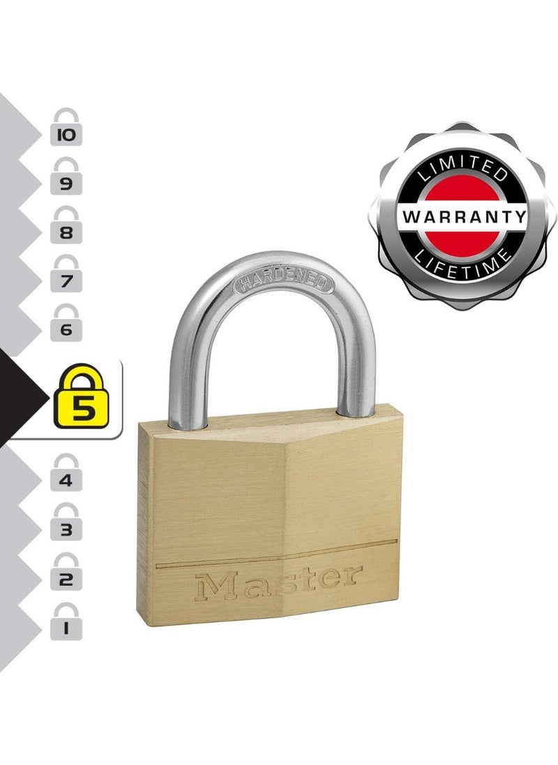Master Lock Master Lock 150D Brass Padlock, Silver  - Image 2