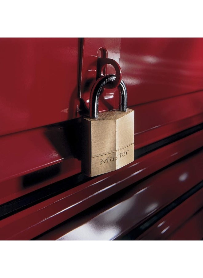 Master Lock Master Lock 150D Brass Padlock, Silver  - Image 1