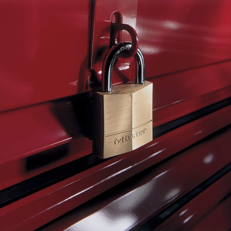 Master Lock 150D Brass Padlock, Silver - Image 2