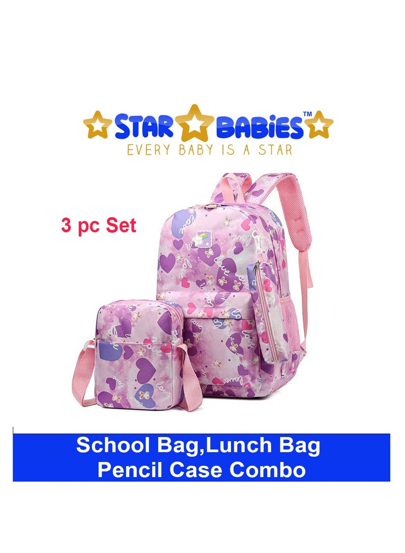 ستار بيبيز حقيبة ظهر ستار بيبيز مكونة من 3 قطع من مجموعات حقائب ظهر للأطفال لمدرسة الأطفال لطلاب المدارس الابتدائية والثانوية - Image 2