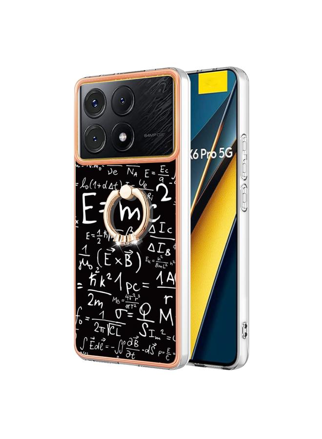 Case For Xiaomi Poco X6 Pro / Redmi K70E Electroplating Dual-side IMD Phone Case with Ring Holder