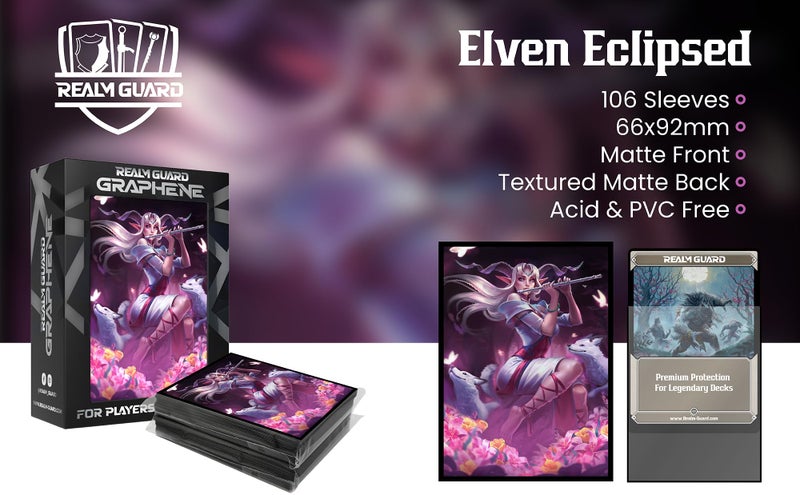 Realm Guard Graphene Elven Warriors -100ct Textured Matte TCG/MTG Card Art Sleeves (Elven Eclipsed Graphene) - Image 3