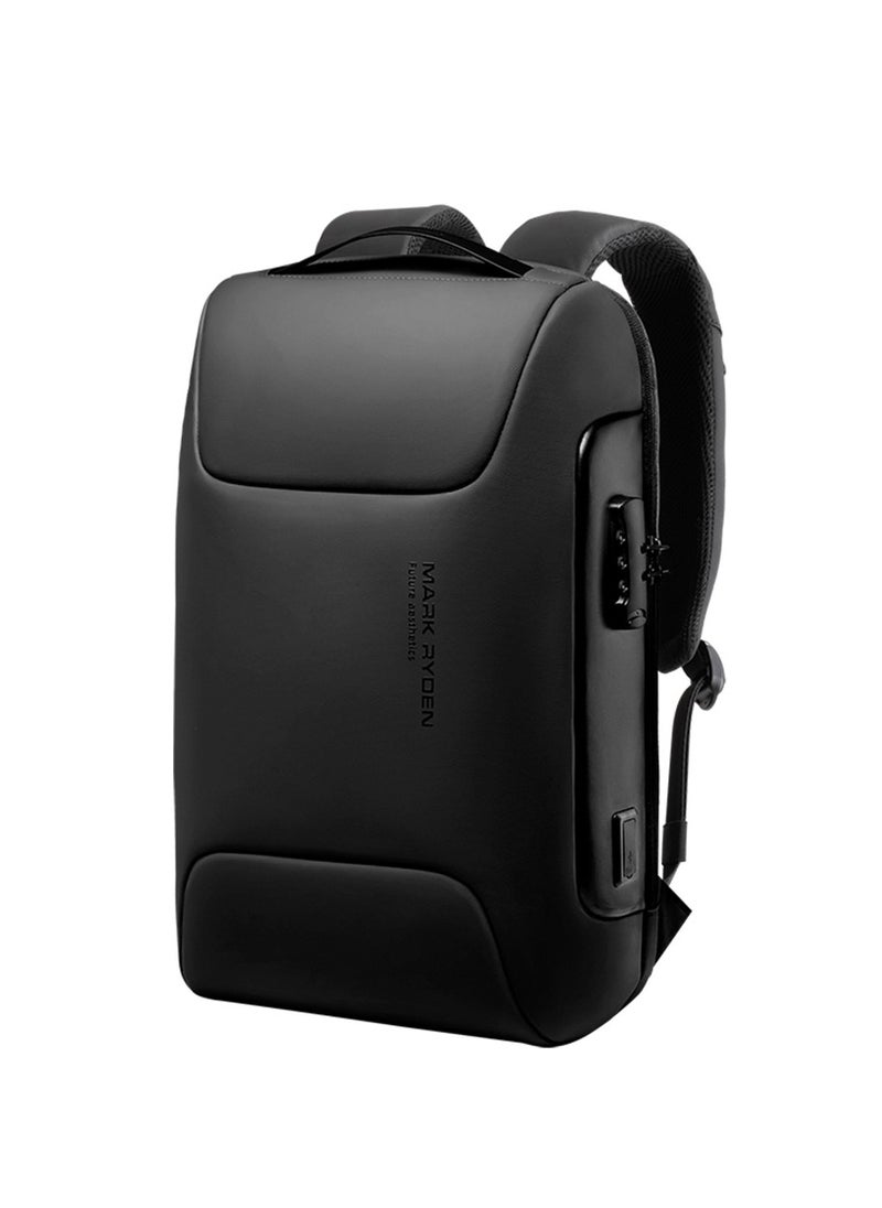 MARK RYDEN MARK RYDEN Anti-Theft, Business Waterproof Backpack For Men College Travel Flight with USB Port Charging  TSA Lock Fits For 15.6 Inch Laptop,Black  - Image 1
