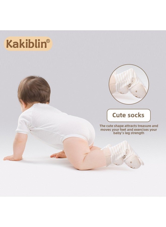 Kakiblin Organic Cotton Baby Animal Wrist Strap Baby Rattle Watch Strap Newborn Socks Socks Toys-Color:Organic Cotton Rabbit Socks + Wrist Strap (bag) - Image 4
