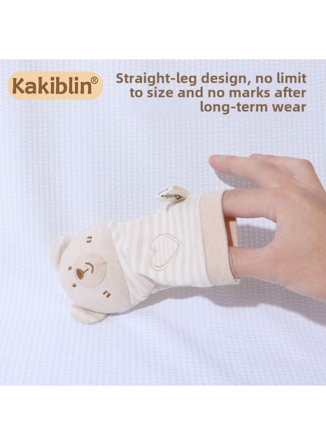Kakiblin Organic Cotton Baby Animal Wrist Strap Baby Rattle Watch Strap Newborn Socks Socks Toys-Color:Organic Cotton Rabbit Socks + Wrist Strap (bag) - Image 3