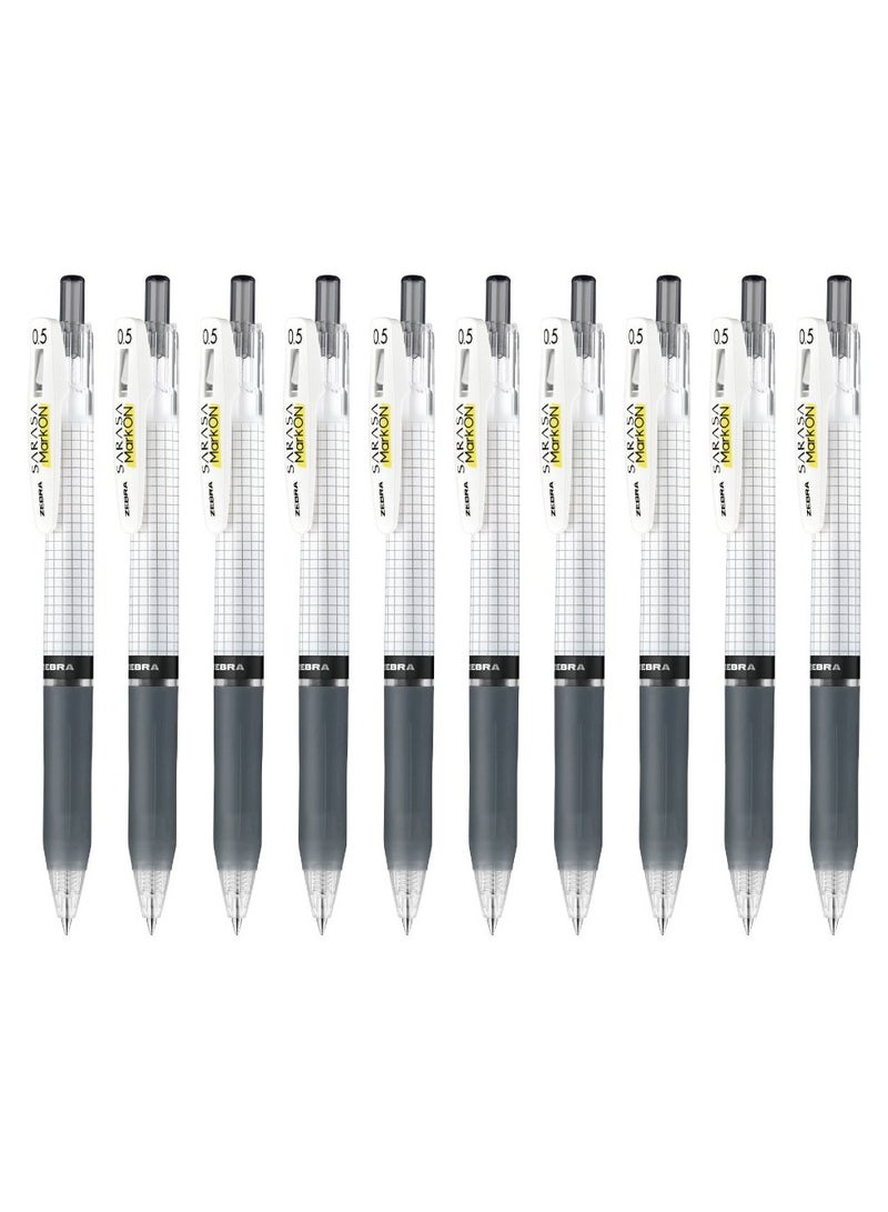 Zebra Sarasa Markon Gel Ballpoint Pen 0.5 Black 10 Pieces