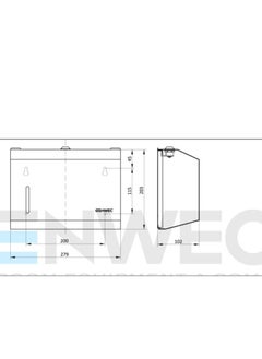 GENWEC GENWEC Paper towel dispenser small size 304 stainless steel brushed  - Image 2