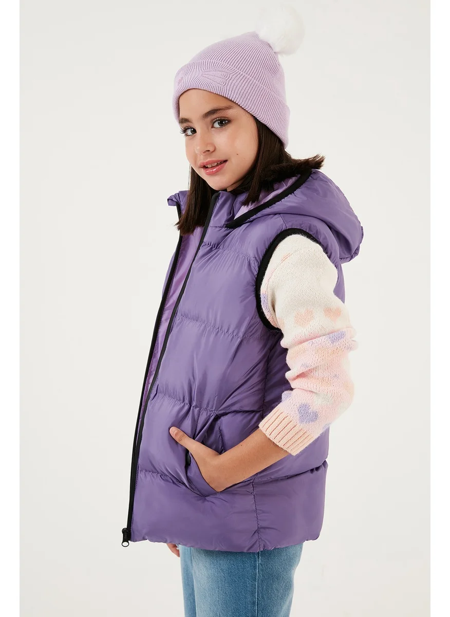 Lela Zippered Hooded Pocket Puffer Vest Children's Vest 5761983