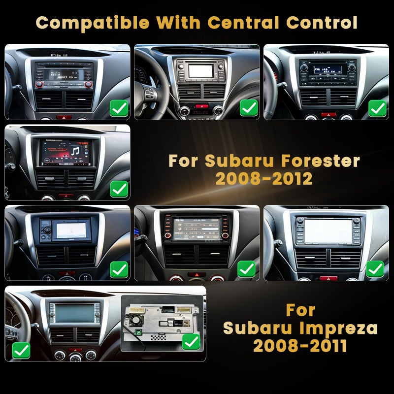 Hikity for Subaru Forester Impreza WRX 2008-2012 Android Car Stereo with Wireless Carplay, 8 Core 4+64GB 9 Inch IPS Touchscreen Car Radio 59UI GPS Navigation WiFi 32EQ DSP Backup Camrea - Image 3