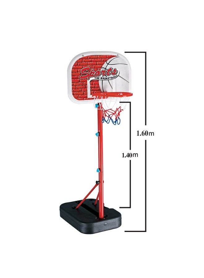 Speedy Adjustable Height 1.4-1.6M Mini Indoor Goal Kids Outdoor Movable Basketball Hoop Stand Toy With Ball Pump - Image 5