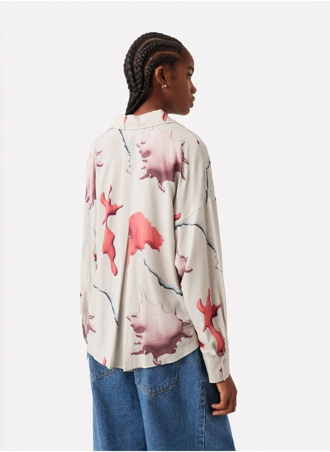 PARFOIS Loose-Fitting Printed Shirt