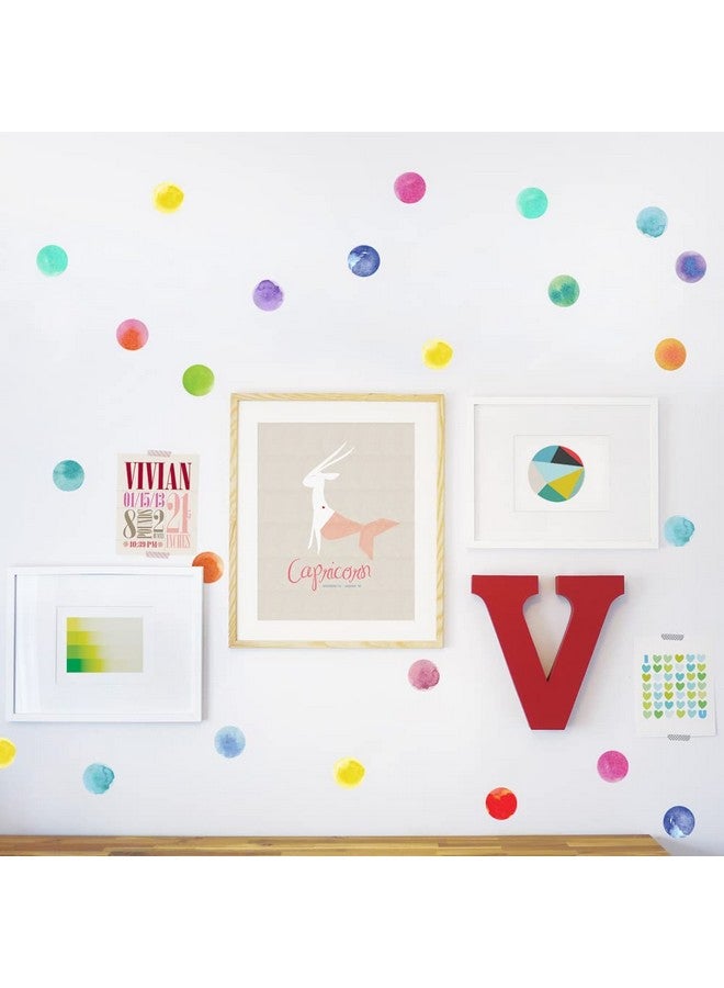 DesignStickers 96 pcs Small Watercolor Polka Dot Wall Decals for Kids Room Décor for Girls or Boys - Colorful Stickers for Bedroom, Playroom, Nursery, Daycare, Kindergarten or Classroom - Image 5
