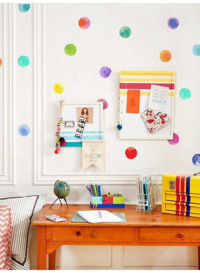 DesignStickers 96 pcs Small Watercolor Polka Dot Wall Decals for Kids Room Décor for Girls or Boys - Colorful Stickers for Bedroom, Playroom, Nursery, Daycare, Kindergarten or Classroom - Image 3