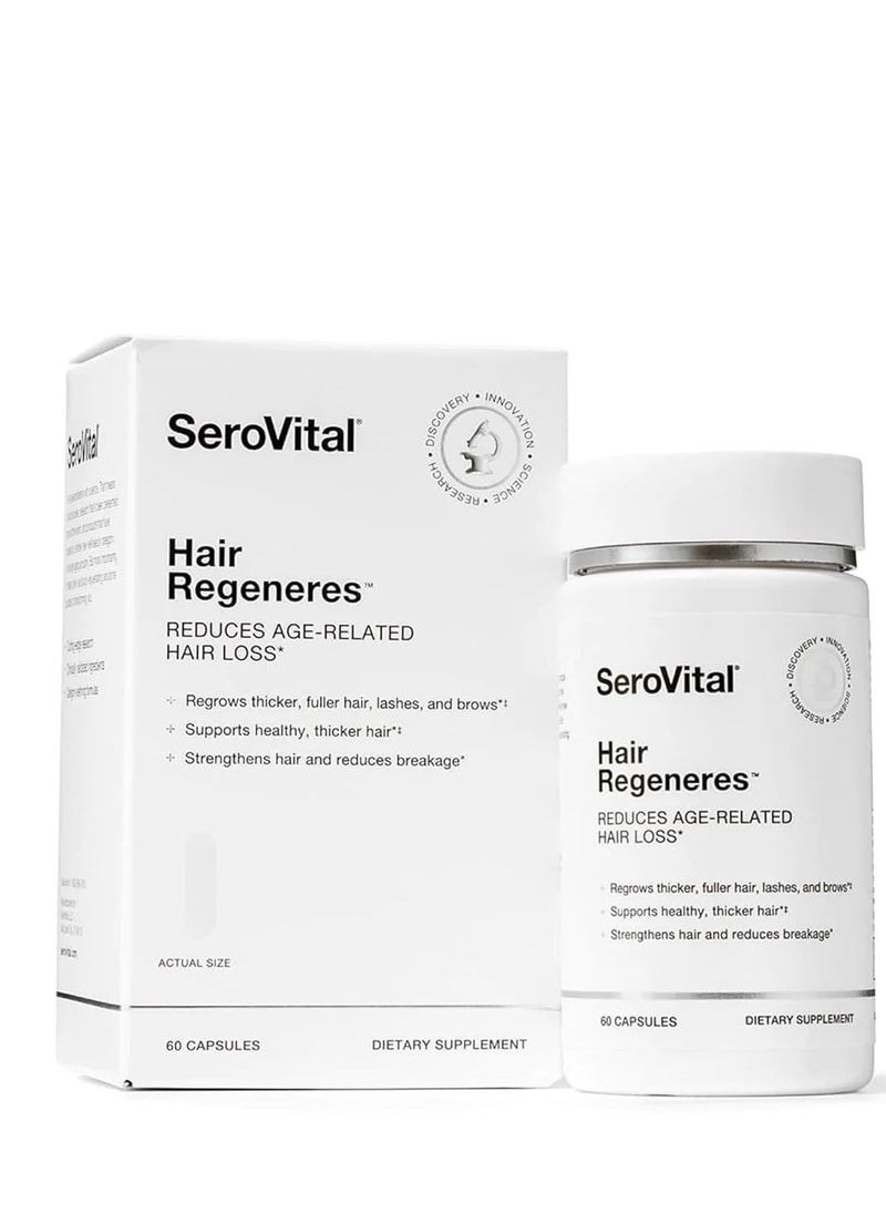 serovital - SeroVital Hair Regeneres - Formulated For Women Seeking Enhanced Hair Growth - Supports Noticeable Decrease in Age-Related Hair Loss and Shedding - (60 Count) - Image 1