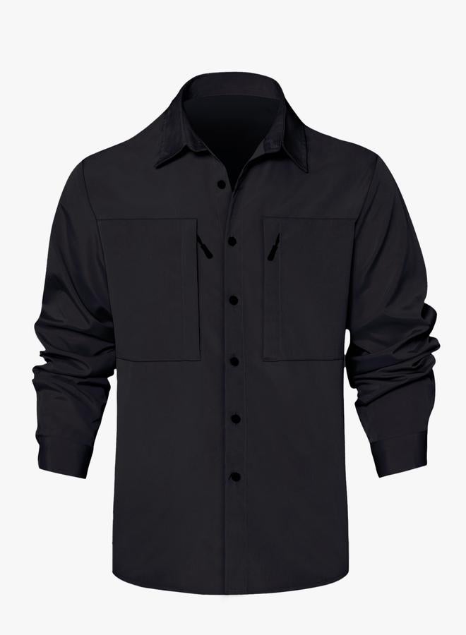 Take Two Men Solid Pocket Detail Long Sleeve Jacket - Image 1