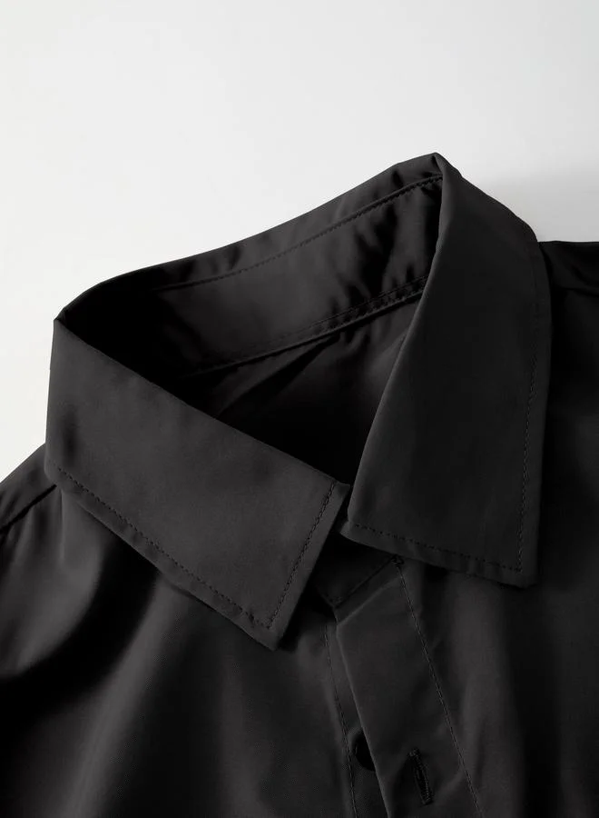 تايك تو جاكيت رجالي سادة بجيوب وأكمام طويلة