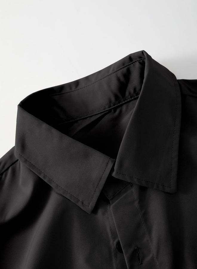 Take Two Men Solid Pocket Detail Long Sleeve Jacket - Image 3