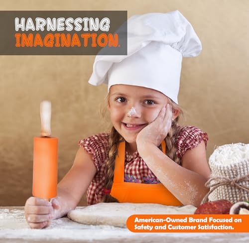 PERLLI Kids Real Cooking Set for Cooking and Baking – 31 Pc. Gift for Junior Chef with Real Utensils, Case & Safe Kids Knife Set for Boys & Girls – Fine Motor Skills & Fun for Children Ages 6+, Orange - Image 4