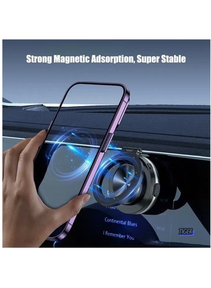 TIGER Vacuum Double Side Use Magnetic Folding Phone Holder, Suction Cup, Angle Adjustable, Silicone Scratch-Free, Multi-Scenario Use – Universal Mobile Stand for Car, Desk, Home, Office, and More - Image 2