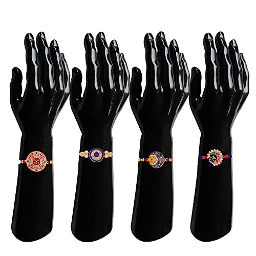 Mahi Combo of Meenakari Work Rakhi's with Multicolor Crystal and Artificial Pearl for Brother (RCO1105219M) For Men - Image 3