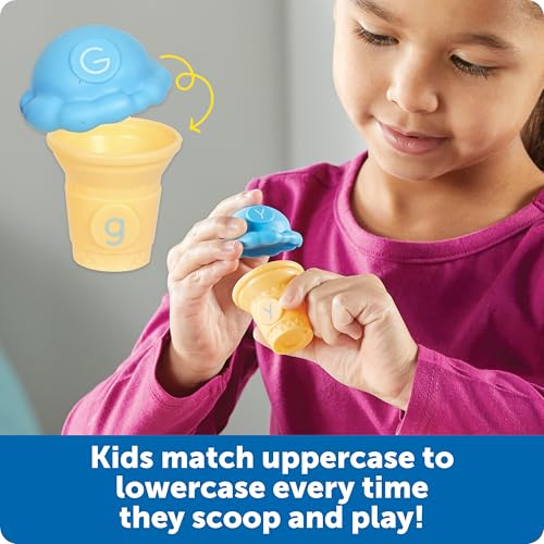 Learning Resources Mini Letter Scoops, 52 Pieces, Ages 3+,Preschool Learning Toys, Stacking Toys, Montessori Toys - Image 2