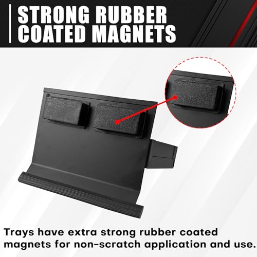 ct C&T 4-Piece Magnetic Toolbox Shelf, Tray and Holder Set, Magnetic Toolbox Tray Set, Tool Box for Cabinet Side Shelf Storage Van Workshop, Tool Organization and Storage - Image 3