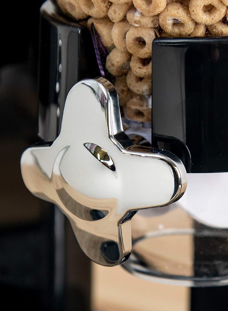 Yuwell Dual Cereal Dispenser Indispensable Dry Food Dispenser Easy To Use 2L Capacity Each Dispenser Black  - Image 3