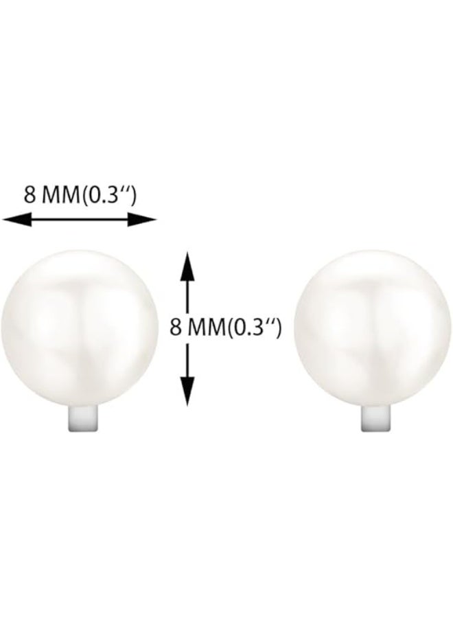 Simulated Freshwater Pearl Clip On Earrings Not Pierced Elegant Stud Jewelry For Women - Image 2
