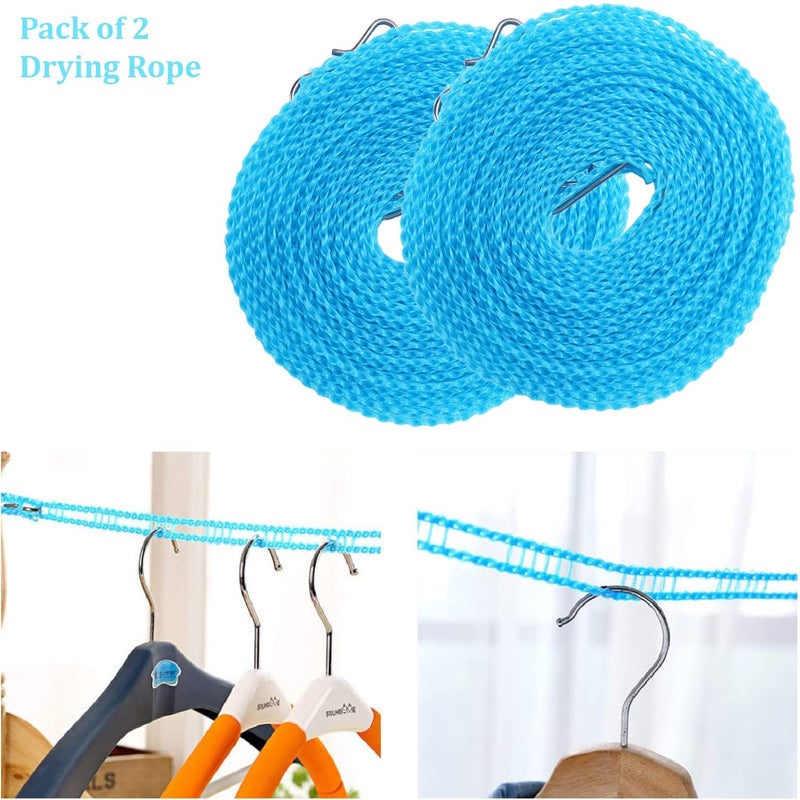 Bittern Clothes Lines Windproof Laundry Line for Outdoor Indoor Home Laundry Drying Rope 5 Meter Each Cloth String is 5 Meter LongRandom Color 1 - Image 2