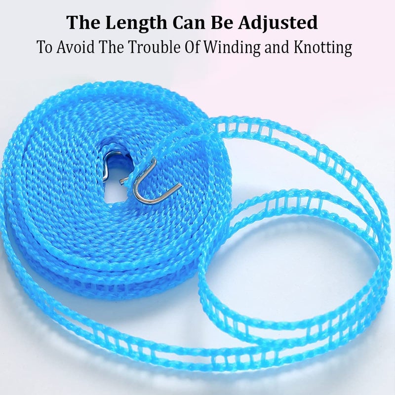 Bittern Clothes Lines Windproof Laundry Line for Outdoor Indoor Home Laundry Drying Rope 5 Meter Each Cloth String is 5 Meter LongRandom Color 1 - Image 5