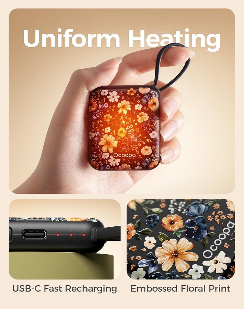 OCOOPA Hand Warmers Rechargeable, Smart Temp Control,100â„‰ -126â„‰, UL Safe, 7H*2 Long Battery, Palm-Sized Ultra Compact Fits Gloves, Purse, Camping, Travel, Cold Hands Gifts Women,UT5 Nano - Image 5