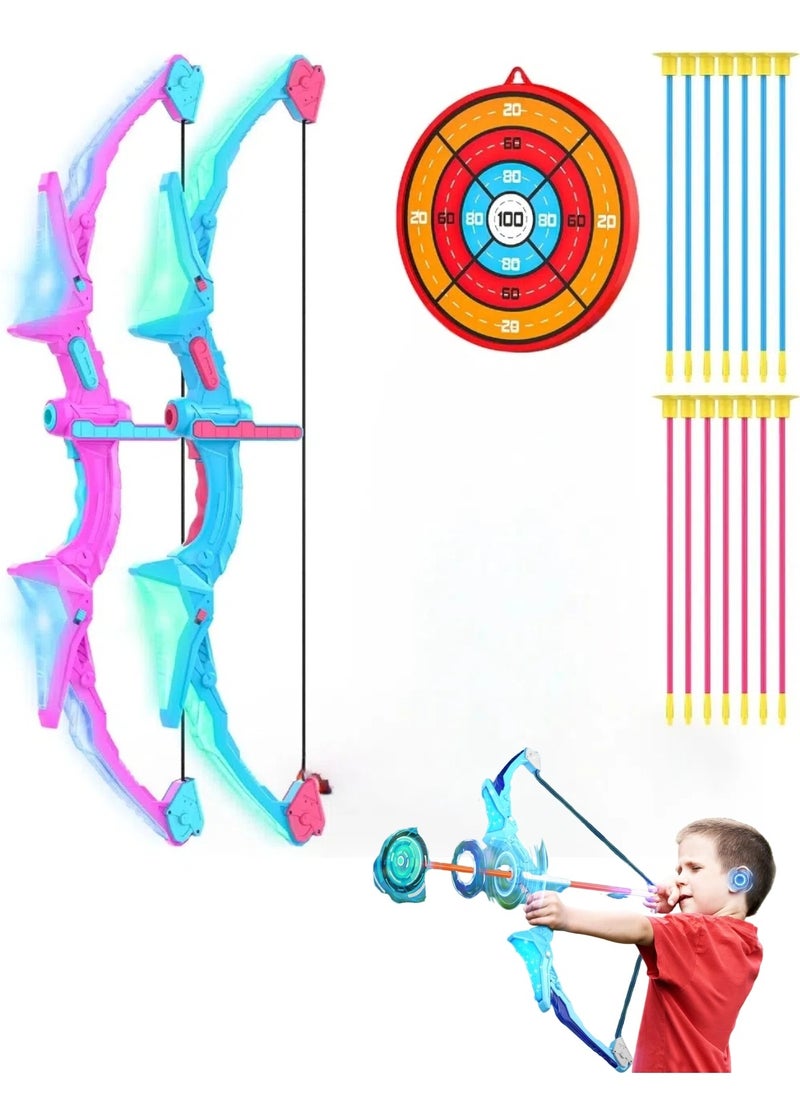 CHU DAI Kids Bow and Arrow Set Includes 10 arrows, 1 bow, and 1 target，Safe Plastic Toy Archery Game Kit for Boys and Girls Ages 5 and Up  - Image 1
