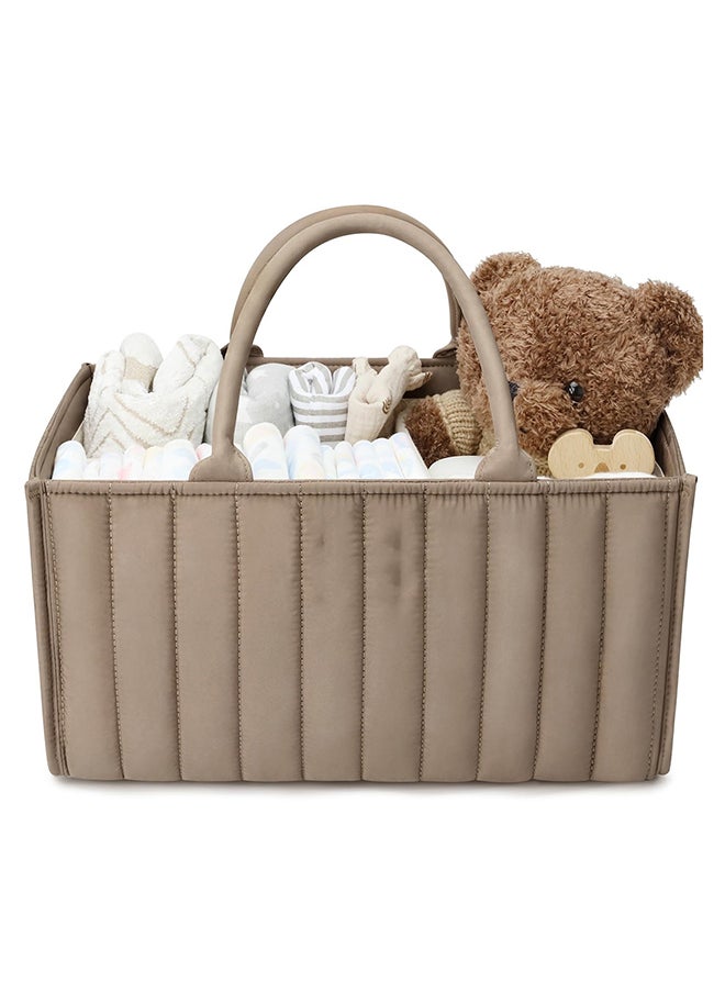 DOOKOO Baby Diaper Caddy Basket, Stylish Baby Diaper Caddy Organizer, Storage Basket for Diapers - Baby Gift Registry for Newborn Baby Shower List and Baby Must Haves Essentials  - Image 1