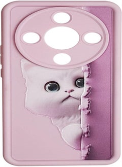 Silicon TPU Case Camera Protection with 3D Cheerful Prints For Honor X9b 5G (Hidden Cat)