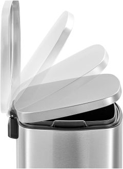 Crocodile CROCODILE تمساح Stainless Steel Trash Can, Soft-Close Lid & Durable Foot Pedal, Smudge-Resistant Dustbin, 30 Liter/7.9 Gallon Capacity, 2 Years Warranty  - Image 2