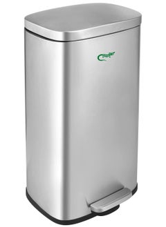 Crocodile CROCODILE تمساح Stainless Steel Trash Can, Soft-Close Lid & Durable Foot Pedal, Smudge-Resistant Dustbin, 30 Liter/7.9 Gallon Capacity, 2 Years Warranty  - Image 1