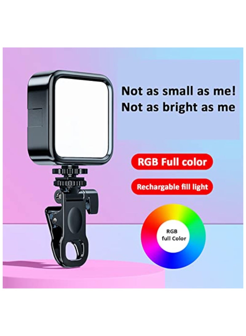 erorex Mobile Phone LED Selfie Fill Light With Clip & Adapter Mini Portable To Take Pictures & Videos For Live Selfie, Compatible With All Devices, For Phone, iPhone, Android, iPad, Laptop (Black) - Image 3