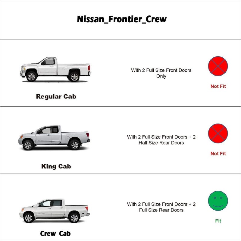 Kucaruce Out-Channel Tape On Side Wind Deflector for Nissan Frontier 2000-2004 Crew Cab Pickup - Image 2