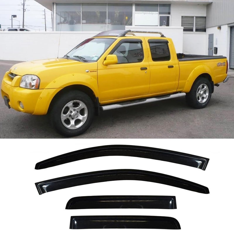 Kucaruce Out-Channel Tape On Side Wind Deflector for Nissan Frontier 2000-2004 Crew Cab Pickup - Image 1