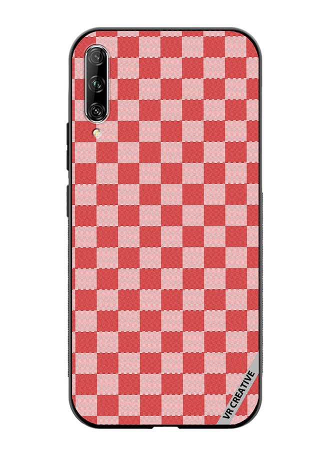VR CREATIVE Protective Case Cover For Huawei Nova Y9S Red Checkerboard Abstract Textured Checkers Design Multicolour - Image 1