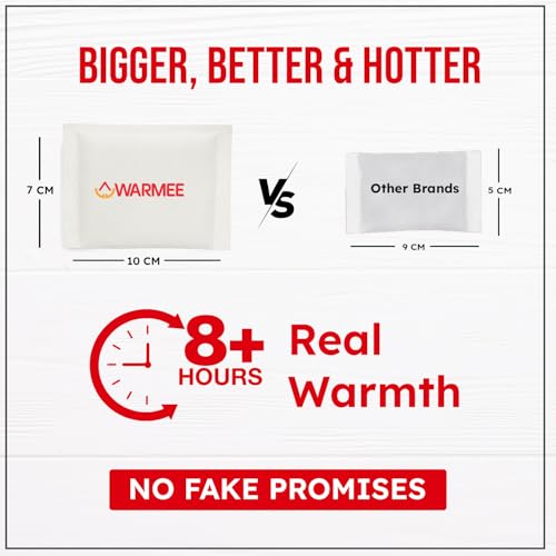 WARMEE Hand Warmers (Pack of 4 Pairs)|| 8+ Hours of Real Safe and Natural Heat | Ideal for Children and Adults || Travel Warmers for Winter Holidays, Camping, Trekking || Air Activated - Image 3