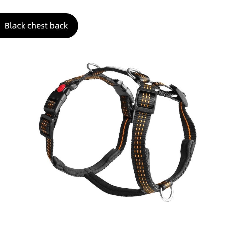 I-shaped chest and back small dog dog vest chest strap medium and large dog chest and back traction rope explosion prevention - Image 1