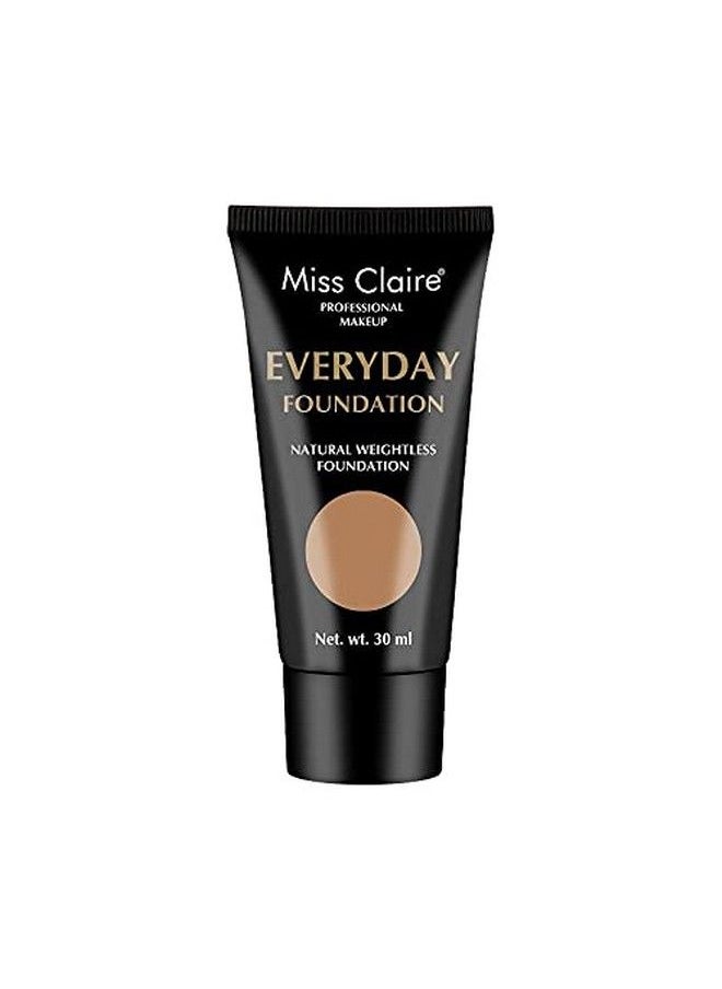 Miss Claire Professional Makeup Everyday Foundation Natural Weightless Foundation 30Ml Cream (Mt04 Cinnamon)  - Image 1