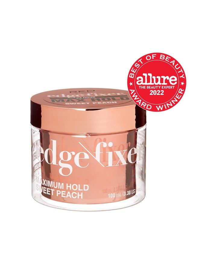 Red by Kiss Edge Fixer 24 Hour Maximum Hold Edge Wax No Flaking Biotin B7 Infused Hair Gel 3.38 Fl.Oz (Sweet Peach) - Image 3